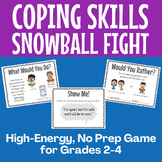 Snowball Fight! Easy Coping Skills Activity - No Prep