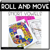 Roll and Move Short Vowel Phonics Game, activity, center | Distance Learning