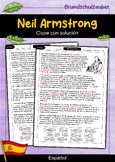 Neil Armstrong | Cloze with Solution | Worksheet | Famous People | Spanish
