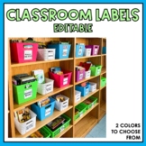 Classroom Library and Supply Labels EDITABLE