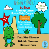 Dinosaurs Language Lesson Book & Video Companions & Storyboards Speech Therapy