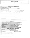 Making Charts and Graphs Fill-in Worksheet with Key
