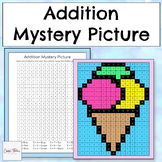 Addition Fact Practice Color by Number Mystery Picture Ice Cream Cone
