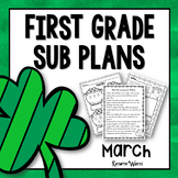 1st Grade Sub Plans March