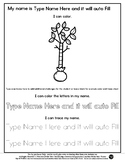 Sapling / Baby Tree - Name Tracing & Coloring Editable #60CentFinds 1 Pg *oc1
