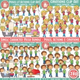 Emotions & Poses Clipart Mega Bundle l Single Characters