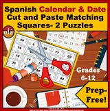 Spanish Date & Calendar Cut and Paste Puzzles La Fecha en Espa?ol y Calendario