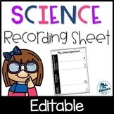 Science Experiment Recording Sheets {Scientific Method} Distance Learning