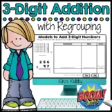 BOOM CARDS Add 3-Digit Numbers with Regrouping Deck 1