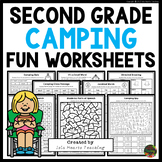2nd Grade Camping Theme Day End of the Year Activities Fun Puzzles Packet Book