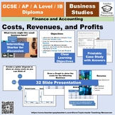 Costs and Revenue for Breakeven - AP/ A Level / IB - Full Lesson