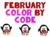 February Color by Code Pictures