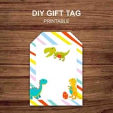 DIY Blank tag design - Dinosaur gift tag