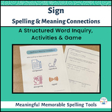 Sign: A Structured Word Inquiry with Morphology Etymology & Phonology K-12