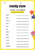 Candy Cane - Word Scramble Puzzle for Early Finisher