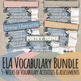 ELA Vocabulary BUNDLE | Middle & High School Vocabulary | Test Prep & Assessment