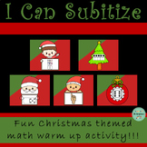 Christmas Subitizing Slides for TK & Kindergarten | Number Sense Warm-Ups
