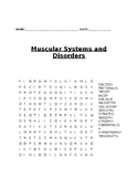 Muscular System and Disorders Word Search