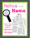 Opinion Writing: Notice and Name