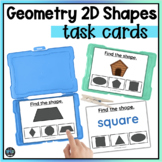 2D Shapes Geometry Math Task Cards Special Education Kindergarten Centers