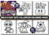 Bold & Easy Cute Halloween Funny Coloring Page
