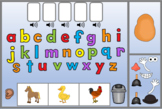 Boom Cards? Hangman in English - Farm animals