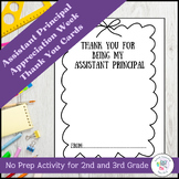 No-Prep Assistant Principal Thank You Cards Activity for 2nd and 3rd Grade
