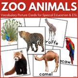 Zoo Animals and Birds Picture Cards Speech Therapy ESL Vocabulary Flashcards