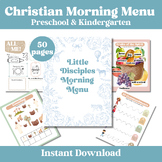 Morning Menu Christian Homeschool Preschool Kindergarten Charlotte Mason Bible