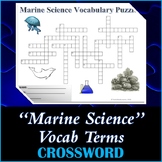 Marine Science Crossword Puzzle Activity Worksheet