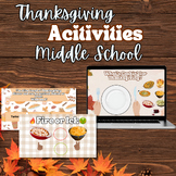 Thanksgiving SEL Activities Brain Break Trivia Middle School