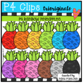P4 RAINBOW Pineapples (P4 Clips Trioriginals Clip Art)