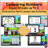 Equal Groups up to 5 *INTERACTIVE PowerPoint Math Lesson* DIGITAL*