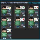 English/Spanish Words Flashcards Bundle