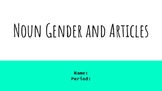 Noun Gender and Articles (Spanish)