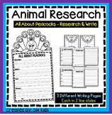 Peacock Report, Science Writing Project, Animal Research, Bird Craftivity
