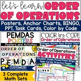 Order of Operations Worksheets Posters Coloring Practice Activities PPT PEMDAS