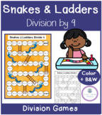 Snakes & Ladder Board Game - Division by 9 - Fun Math - Centers