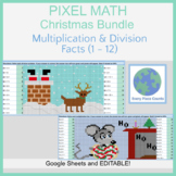 Pixel Art Math - Winter Christmas Bundle - Multiplication & Division Facts