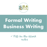 Writing a Business or Formal Letter Student Notes