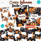 Editable Creepy Halloween Binder Covers