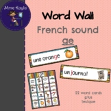 Word Cards and Lexique French Sound GE