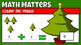 Math Matters (SIMPLE ADDITION) Worksheets - Count the Fir Trees