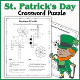 St. Patrick's Day Crossword Puzzle, Crossword Puzzle, St. Patrick's Day Activity