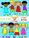 Stick Kids Clipart