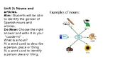 Spanish nouns and articles