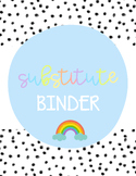 EDITABLE Rainbow Dot Substitute Binder Template
