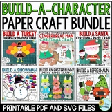 Build A Character Bundle | Holiday Paper Craft | Turkey Santa Snowman Leprechaun