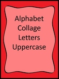 Upper Case Letter Collage worksheets.  Preschool and Daycare arts and crafts.