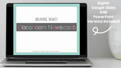 Classroom Newscast | Open-Ended Class News Show Project, No Prep Digital + Print